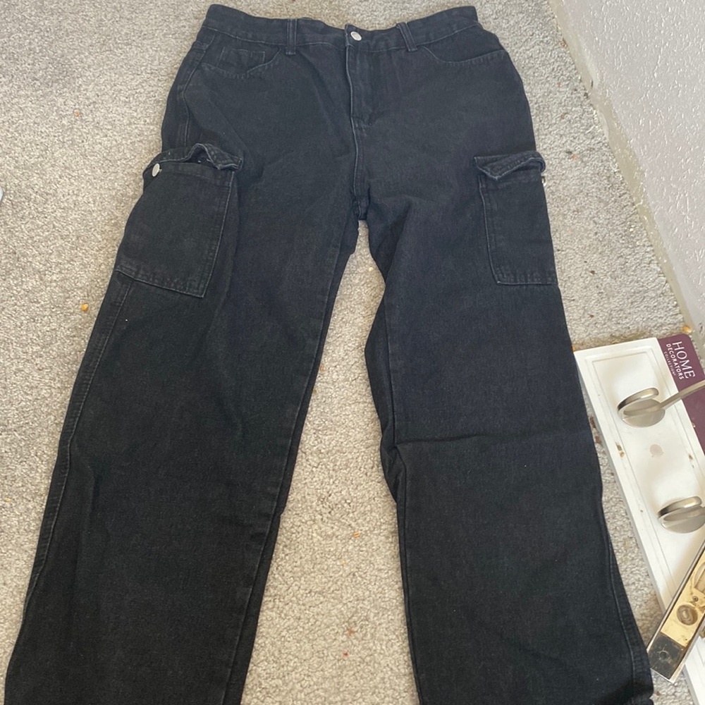 black jeans cargo size large